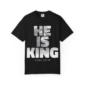 He Is King Essential Tee — Midnight Collection